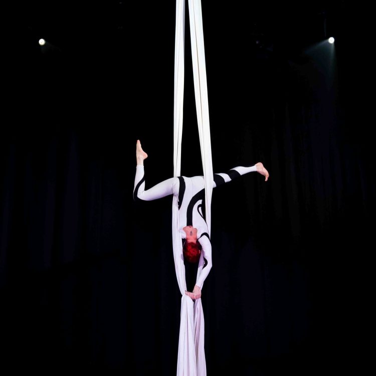 aerial silks handstand